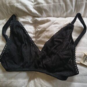 Q for quinn organic Pointelle cotton bra